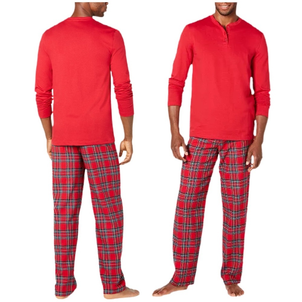 Family Matching PJ’s Men’s Plaid Pajama Set NWT!